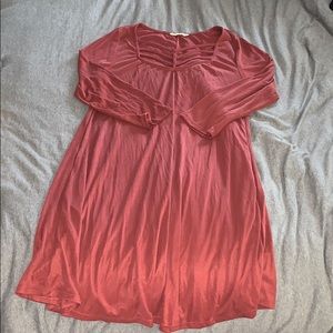 Deep Mauve Dress with Cage Detail - Medium